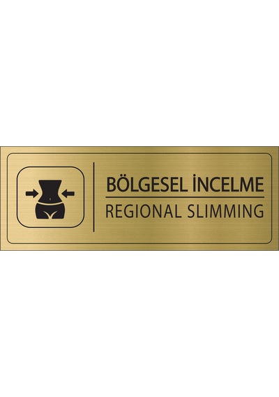 Mayeka Bölgesel İncelme İsimlik Altın Metal Kapı İsimliği Levhası Yönlendirme Tabelası