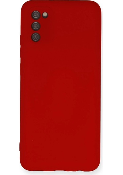 Samsung Uyumlu Galaxy A03s Kılıf Nano İçi Kadife Silikon - Kırmızı Çok Renkli
