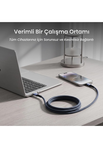 100w Usb-a To Type-c Kablo Usb 3.2 Gen 2 10gbps Data Ve Hızlı Şarj Kablosu 1.5 Metre