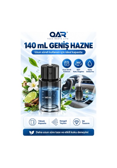 Araç İçi Aromalı Hava Nemlendirici Koku Yayıcı Aroma Difüzörü