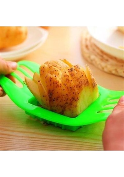Kare Dizayn Pratik Kolay Patates Dilimeme Aleti Aparatı Bıçağı Çok Renkli