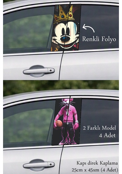 Yeni Görünüm Dokunuşu Kapı Direk Folyo Sticker Etiket