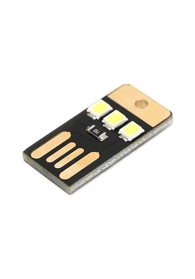 Usb Led Lamba Modülü Mini Çok İnce Led Işık Kamp Gece Lambası Açık Gri