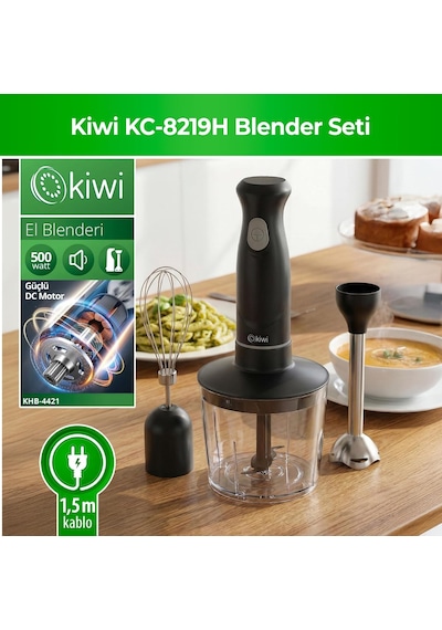 Kiwi KC-8219H 500 W El Blender Seti