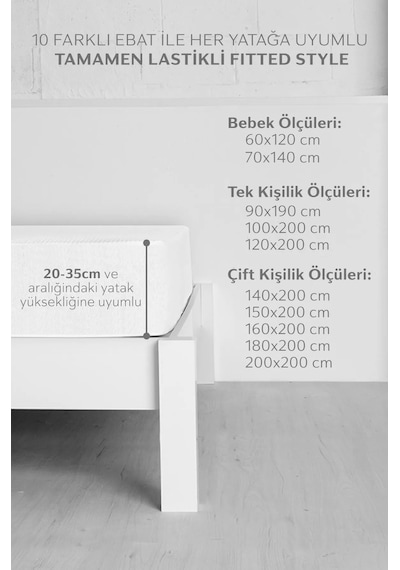 Mislina Home Kapitone Microfiber Fitted Sıvı Geçirmez Tek & Çift Kişilik Yatak Koruyucu Alezi Beyaz