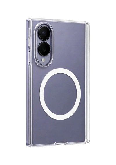 Samsung Galaxy Z Fold 8 Uyumlu B Crystal Drop Magsafe Parmak İzi Bırakmayan Şeffaf Silikon Kılıf