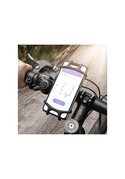Floveme Universal Silikon Bisiklet Motosiklet Telefon Tutucu- 5775 - Hs08379537-7294 Siyah Siyah