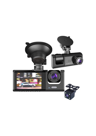 1080hd Yüksek Kalite 3 Kameralı Dash Kamera Döngü Kaydı Gece Görüş Araç Kamerası Araba