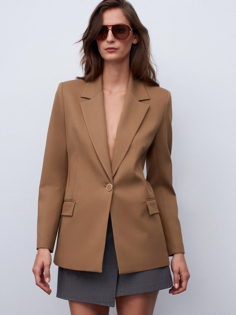 Dilvin 60775 Blazer Ceket-camel CAMEL