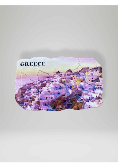 Greece Yunanistan Temalı Çatlatma Polyester Magnet Buzdolabı Süsü 23000484