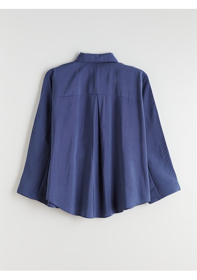 Lcw Modest Mavi Oversize Kadın Gömlek Tunik Xl-2xl