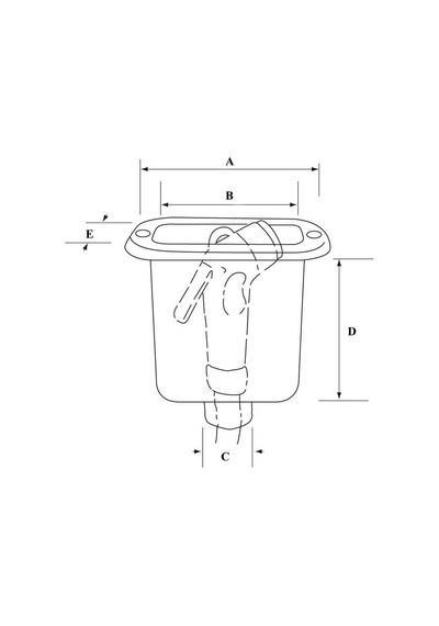 Case For Shower Head Square W-Lid 125x97mm White