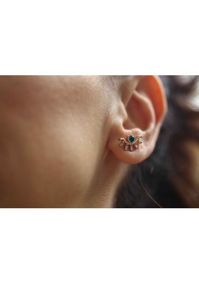 Reis Kuyumculuk  Mavi Ay Earring