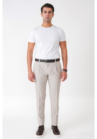 Comfort Fit Rahat Kalıp Pileli Esnek Pamuklu Çizgili Taş Jogger Pantolon P 1218 Comfort Fit Rahat Kalıp Pileli Esnek Pamuklu Çizgili Taş Jogger Pantolon P 1218