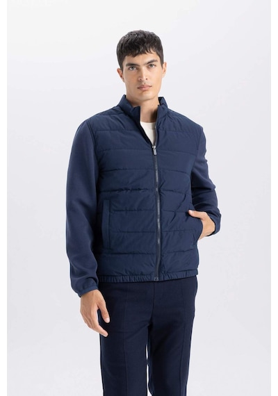 DeFacto Slim Fit Dar Kesim Dik Yaka Lastikli ve Fermuarlı Su Geçirmez Mont D7532AX25SPNV147