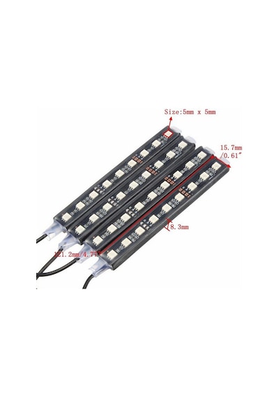 Araç İçi Kumandalı Ayak Altı RGB Led Ambiyans Işığı 12 Led 538669217
