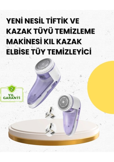 Tiftik Ve Tüy Toplama Cihazı 200ml Hazne, Kompakt Boyut Açık Gri