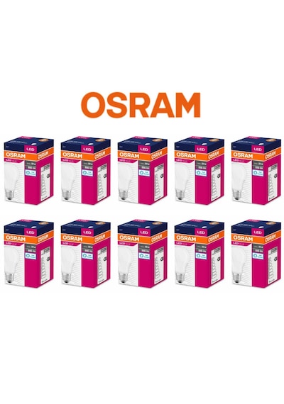 Osram 8,5w 60w Led Ampul E27 Duylu 10 Adet Beyaz Işık