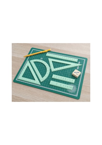 Alvera Geometri Cetvel Seti 3d Baskı Iletki, Gönye Ve Ölçüm Araçları - Mint Mint Yeşili