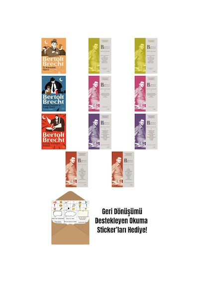 Bertolt Brecht 11 Kitap Set + Okuma Sticker'ları