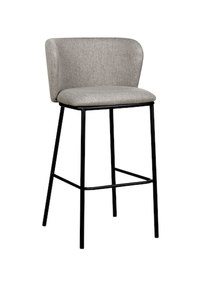 Mına 2'li Bar Sandalyesi Seti, 73 Cm Oturum, Ayak Destekli, Modern Tasarım Gri Mına 2'li Bar Sandalyesi Seti, 73 Cm Oturum, Ayak Destekli, Modern Tasarım Gri