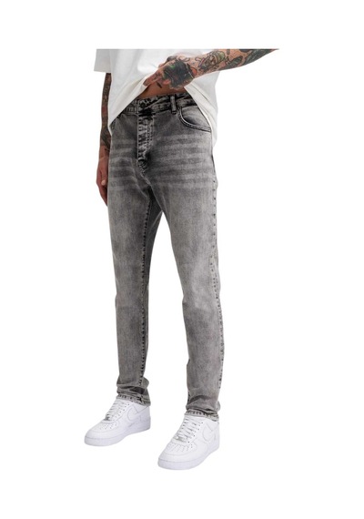 Siyah Efektli Random Slimfit Jean Pantolon Siyah