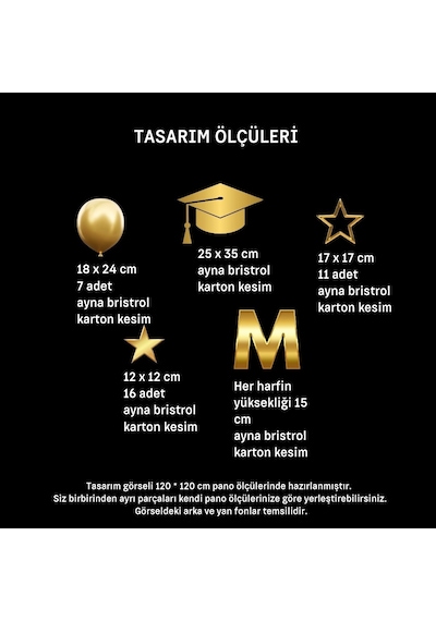 Mezuniyet Pano Süsü Mezun Oluyorum