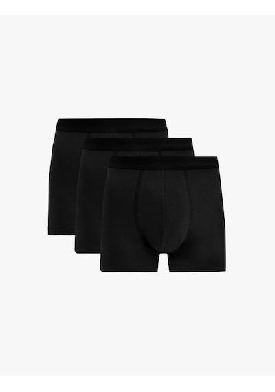 Koton Pamuklu Basic 3'lü Boxer Seti Siyah 6slm90044mk Siyah