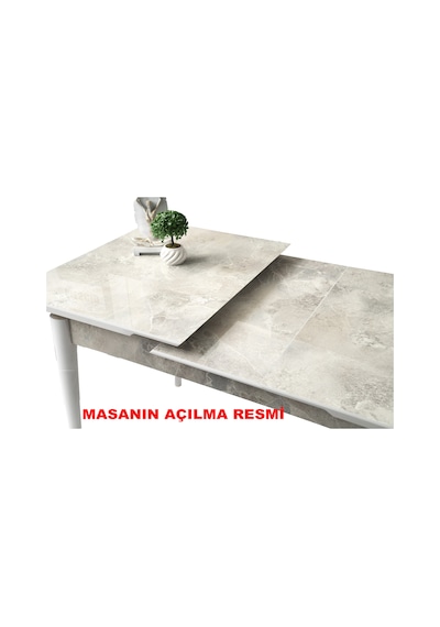 Kelebek Açılır Mdf Masa Mutfak,salon,yemek Odası Masası 60x100 Cm Gri