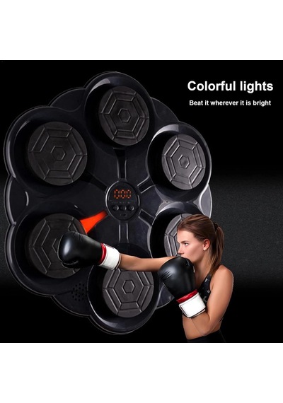 Duvar Boks Makinesi Müzikli Bluetooth Hoparlör Özellikli Led Işıklı Ritimli 9 Mod Seviye Ayarlı Box