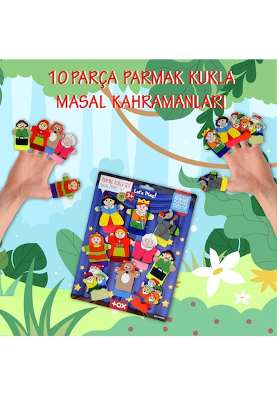 Tox Masal Kahramanları 10 Parça Parmak Kukla Set T225