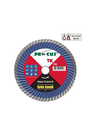Procut Tk 230 Mm Turbo Kanallı Elmas Testere