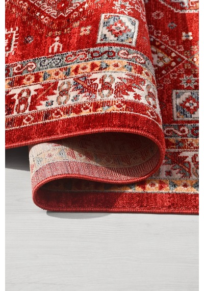 Anatolıa Halı Buhara -vintage - Kırmızı/ekru/turuncu - Sabit Ölçü