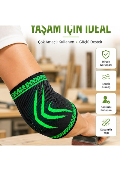Dirsek Destekliği Kompresyonlu Elastik Spor Dirsek Koruyucu Günlük Kullanım İçin