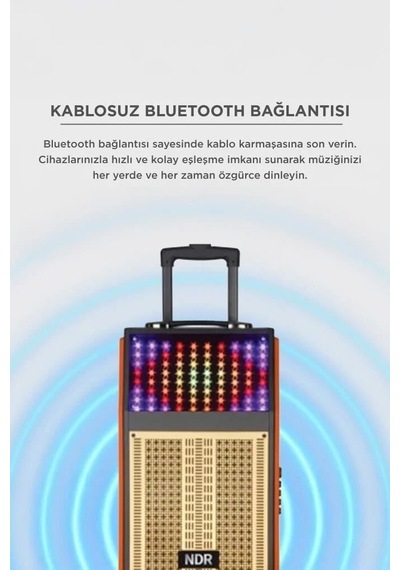 Özel Seri Akustik Etkinlik Kutlama Bluetooth Hoparlör Ndr-108r Turuncu