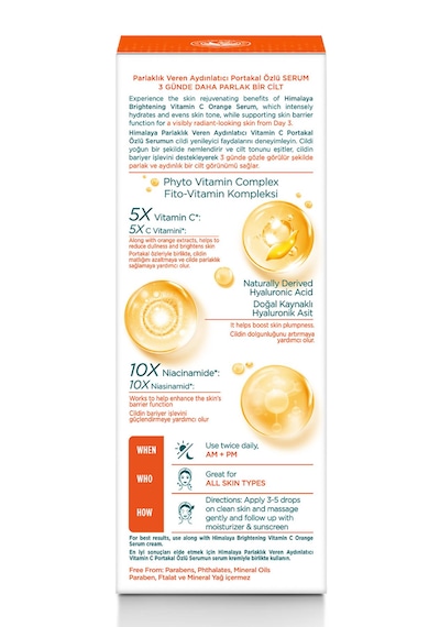 Himalaya Parlaklık Veren Aydınlatıcı Vitamin C Portakal Özlü Serum 30 ML