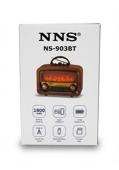 Şömine Alevi Efektli Usb / Tf Kart / Aux Girişi - Bluetooth Hoparlör 1800mah - Fm Radyo Nostaljik Radyo