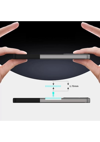 Samsung Galaxy Uyumlu A35 Kılıf Magsafe Şarj Kartlıklı Mıknatıslı Duble 1.7mm Kapak Kart Bölmeli Lacivert S