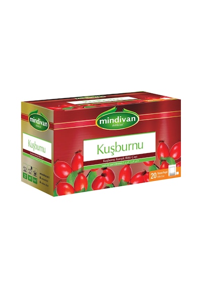 Mindivan Kuşburnu Karışık Bitki Süzen Poşet Çay 20'li