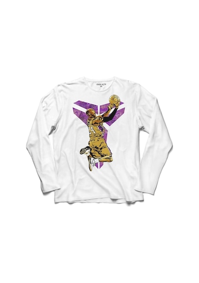 Kobe Bryant Black Mamba Basketball 1 Uzun Kollu Tişört (518442994)
