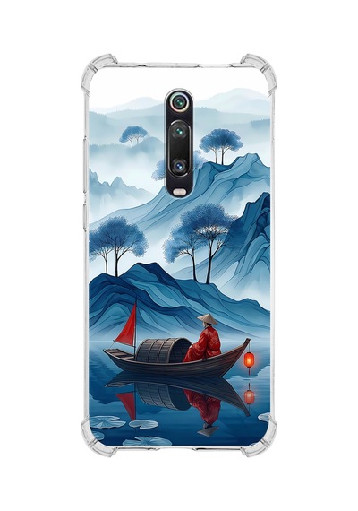 Printify Xiaomi Mi9tpro İle Uyumlu Simya Serisi Sonsuz Akış Tasarımlı Uv Baskılı Köşe Korumalı Antişok Kılıf Şeffaf