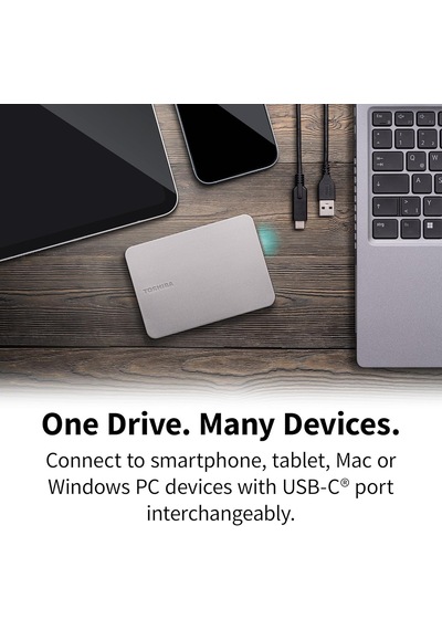 Canvio Flex 2.5 2tb Usb 3.2 Gen-1 + Type-c + Type-a Hdtx220escaa Taşınabilir Harici Sabit Disk