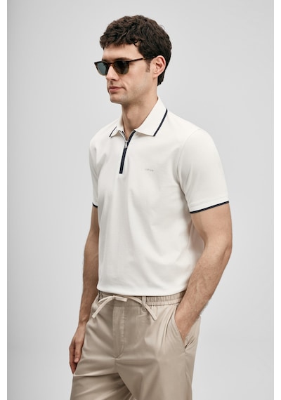 Lufian Chase Erkek Polo Yaka T-shirt 111040236 Ekru