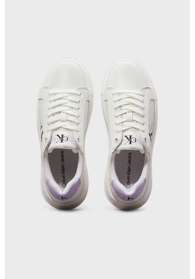 Calvin Klein Logolu Beyaz Kadın Sneaker Beyaz