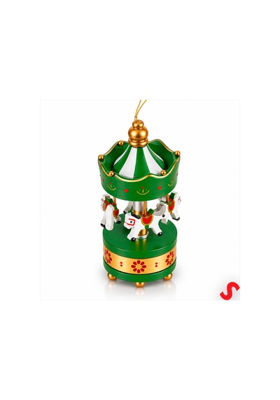 Yeşil Mini Atlıkarınca, 8,5 Cm X 3,5 Cm - 1 Adet