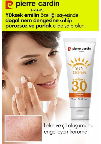Pierre Cardin Leke Karşıtı Yüksek Koruyucu Yüz Güneş Kremi SPF30 75 ML