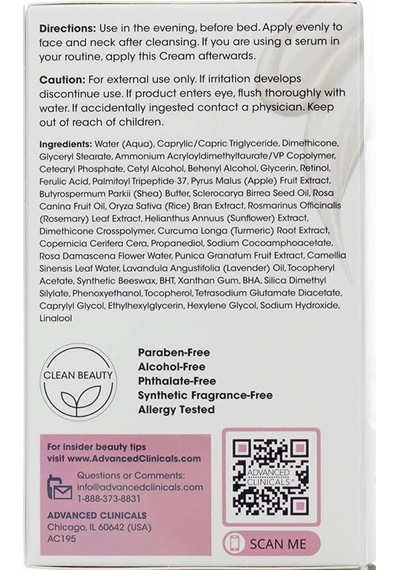 Advanced Clinicals Kapsüllü Retinol Jel Yüz Kremi 59ml