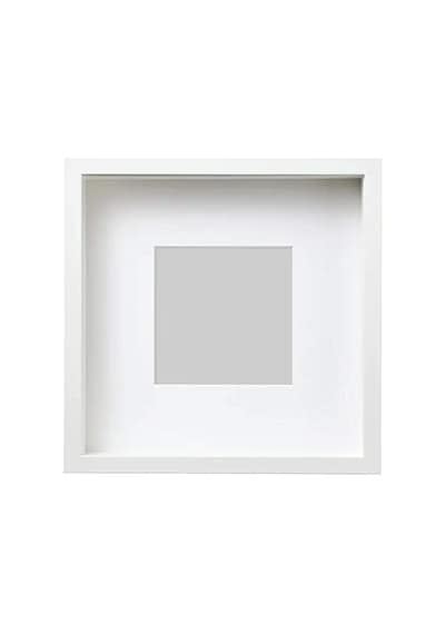 Sannahed Ikea Rıbba 25x25 Cm Derin Beyaz Kare Ahşap Fotoğraf Resim Çerçevesi Paspartulu