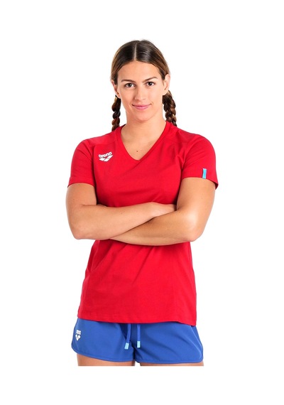 Arena Team Panel Kadın Kırmızı Günlük Stil T-shirt 004892400 1413777 KIrmızı