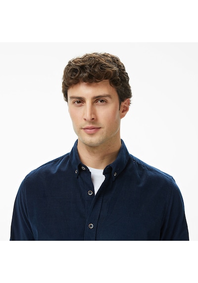 Nautica Erkek Lacivert Classic Fit Gömlek Düz W57424t Lacivert
